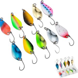 Kit 10 cucharillas pesca trucha KOLZEMV 2.5g-5g