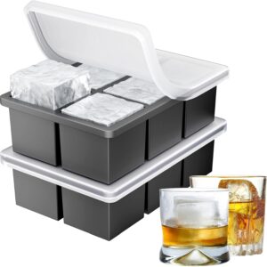 Ankway Cubiteras de Hielo Grande, 2 uds. Silicona BPA-Free