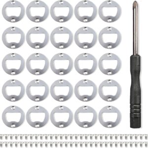 Kit abrebotellas acero inoxidable 25 uds + tornillos y destornillador