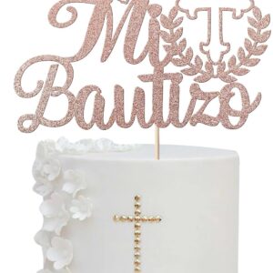 Topper tarta bautizo/comunión rosa elegante