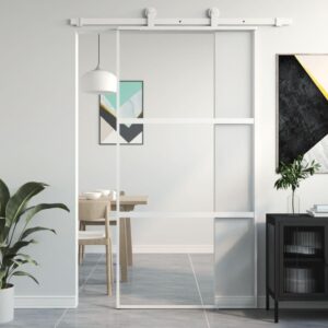 Gecheer Puerta corredera blanca 102,5 x 205 cm