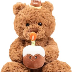 Osito de peluche 30 cm con tarta, regalo ideal
