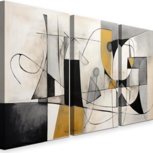 Pack 3 cuadros modernos 120x61cm estilo abstracto Picasso