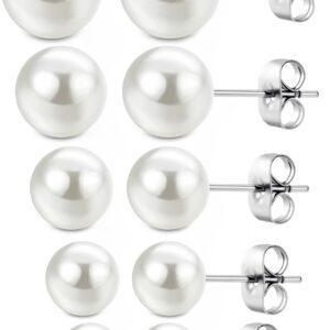 Pendientes de perlas blancas en plata 925 - BLPRKOT