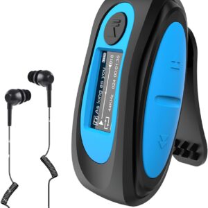 AGPTEK MP3 Acuático 8GB con Pantalla IPX8 Azul