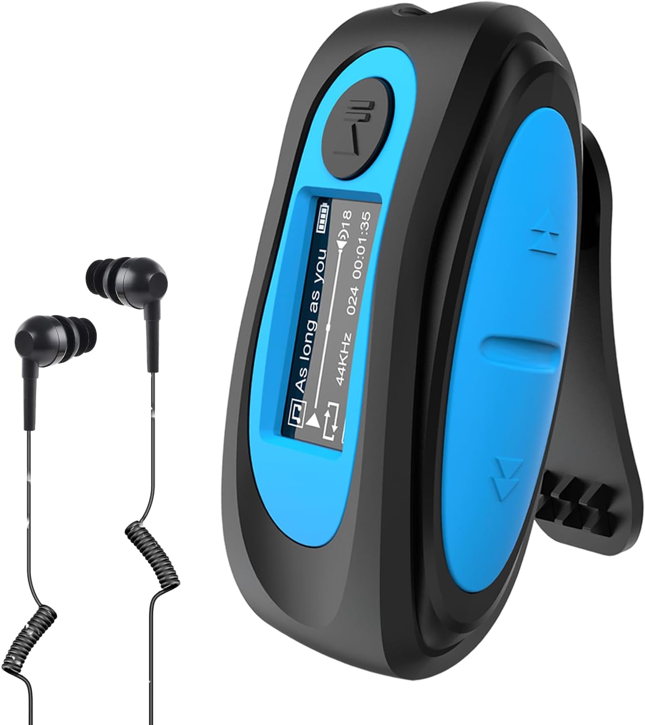 AGPTEK MP3 Acuático 8GB con Pantalla IPX8 Azul