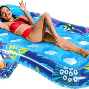 Subtail Colchoneta Hinchable Piscina con Portavasos
