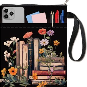 Fundas CRASPIRE para libros con flores negras y bolsillo