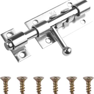 Pestillo acero inoxidable 304, 107x35 mm con candado (Xyvor)