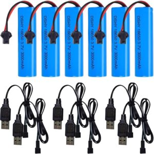 Baterías 18650 3.7V 3000mAh recargables + cargador USB NAVESO