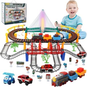 Juego de tren eléctrico infantil JOTOL 141 piezas