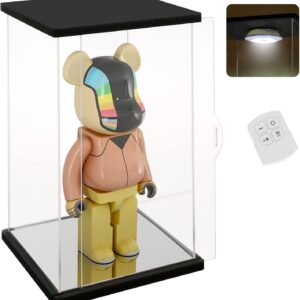 Vitrina acrílica transparente con luz LED para Bearbrick (400%)