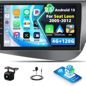 SIXTOP Radio Coche Android 15 Seat León mk2 2005-2012 9"