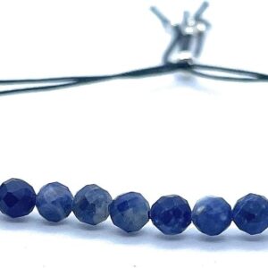 Pulsera de sodalita natural con plata 925 ajustable