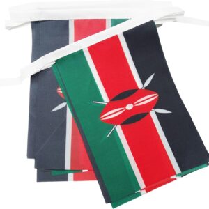 Guirnalda de banderas de Kenia - AZ FLAG 12m, 20 banderas