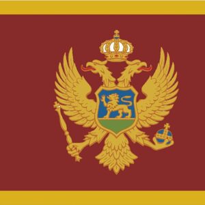 Bandera de Montenegro en raso 150x90 cm - WORLDFLAGS