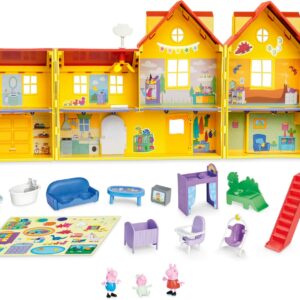 Casa de muñecas Peppa Pig 80 cm con 11 accesorios