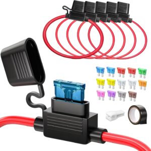 JOREST Portafusibles 12V 5pcs + 14 fusibles ATO/ATC
