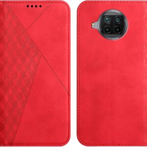 Funda monedero Xiaomi Mi 10T Lite 5G con soporte giratorio y cierre magnético - Rojo