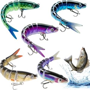 5 Jigs pesca realistas Black Bass 13.5 cm 19 g