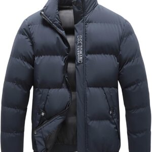 Chaqueta plumas hombre talla grande invierno con capucha