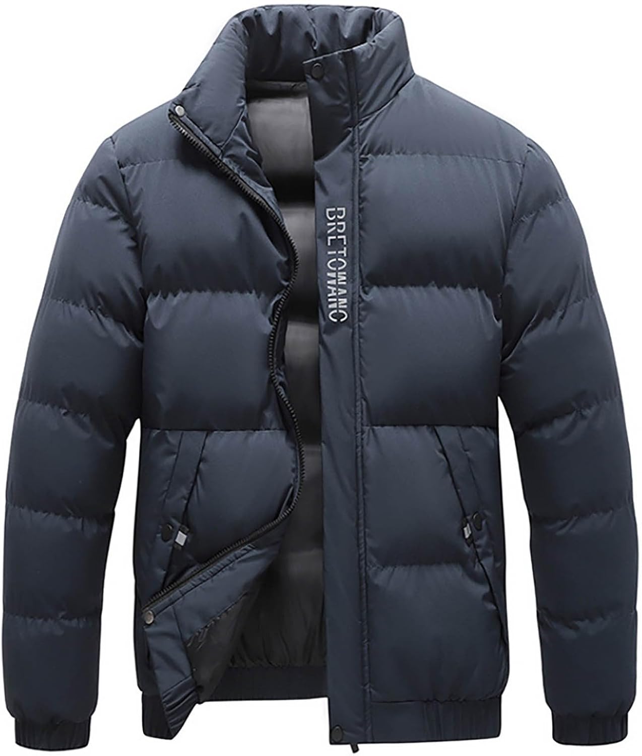 Chaqueta plumas hombre talla grande invierno con capucha