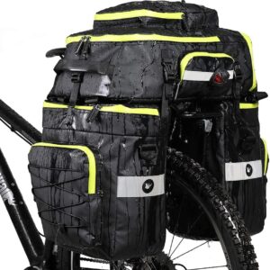 BAIGIO Bolsa Bicicleta 3 en 1 75L Impermeable Verde