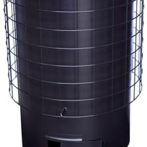 Estufa de leña redonda Nova Bath 6,7 kW con horno
