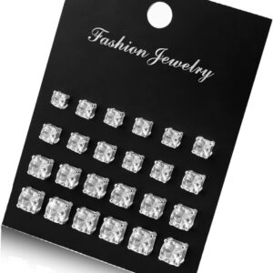Pendientes mujer diamantes imitación 12 pares HekouJiub