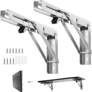 QWORK Escuadras plegables 250mm, 150kg por par