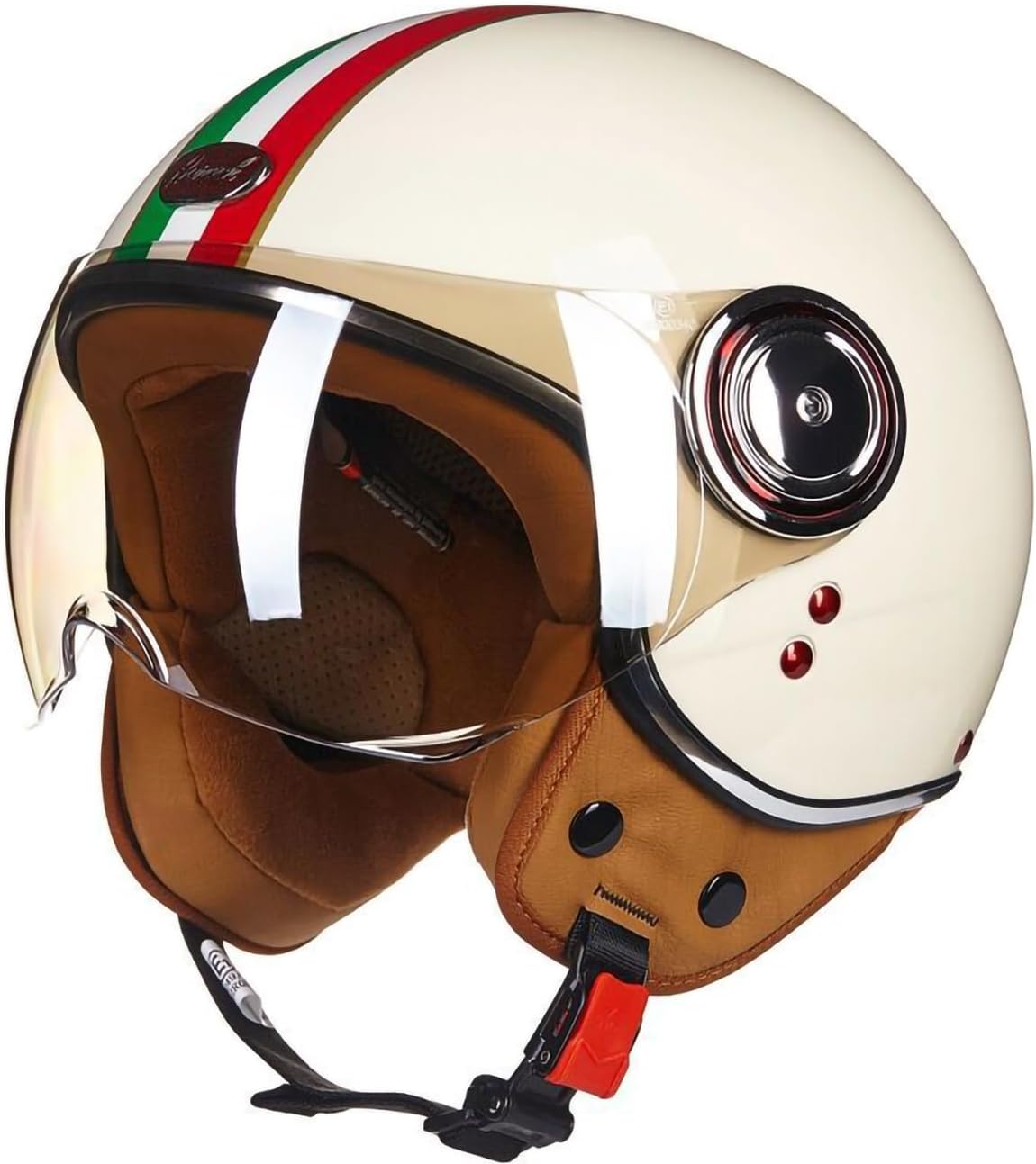 Casco Jet Moto Vintage Cruiser STTTBD con Visera Solar