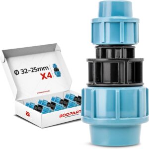 Conectores roscados PP 32-25 mm BOOPARTS para PE - 4 uds.