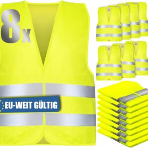 Chaleco Reflectante Homologado 8 uds. KENPOJO EN ISO 20471