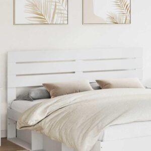 Cabecero blanco 180 cm madera ingeniería, elegante y resistente
