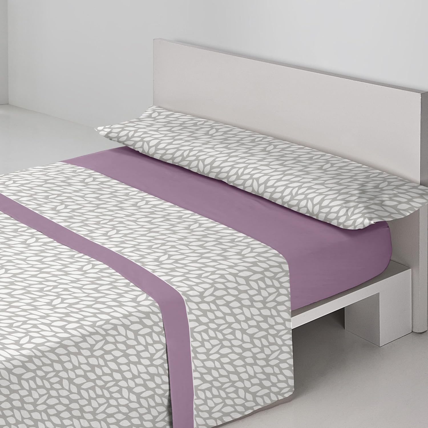 Juego de sábanas térmicas Llanes 3 piezas 90x190 cm - Morado