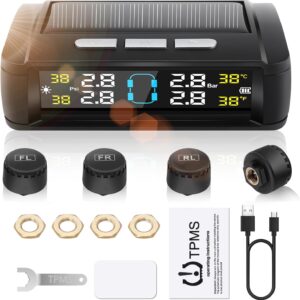 Geloo TPMS Solar 4 sensores IPX7 para RV, camión y furgoneta