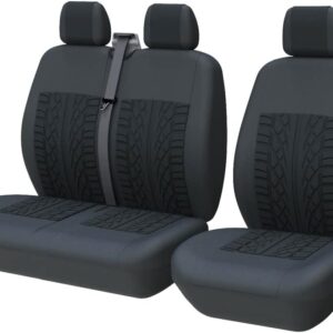 Fundas de asientos TOYOUN para furgonetas (1+2 plazas), negro