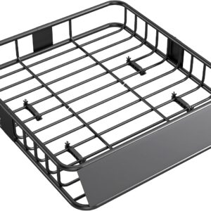 HOMCOM Cesta Techo Universal Acero 90,7 kg Negro