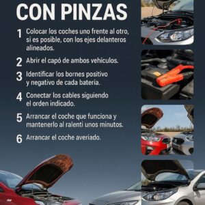 Pinzas de batería AUTOZOCO 2000A, 2.5 m, con bolsa