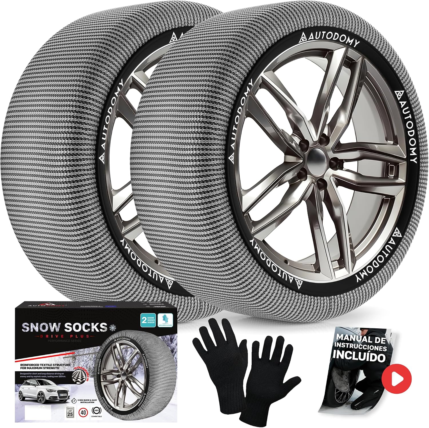 Cadenas textil nieve Autodomy L | Fáciles y rápidas de instalar