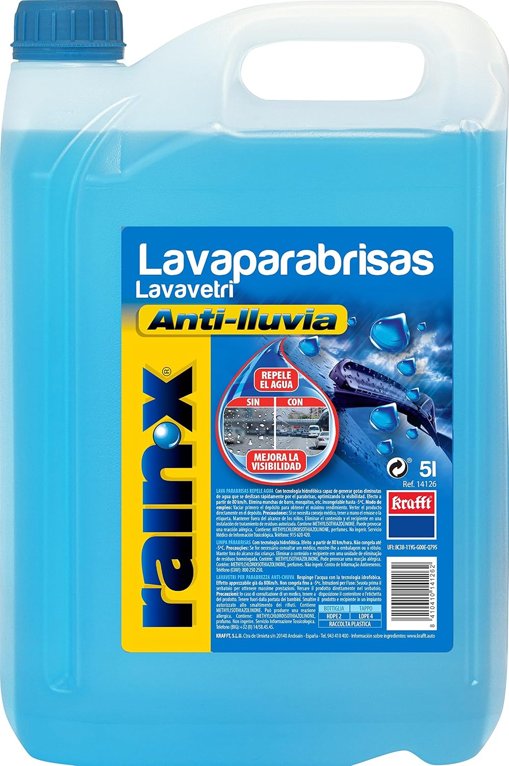 Rain-X Limpiaparabrisas Concentrado Antilluvia 5L