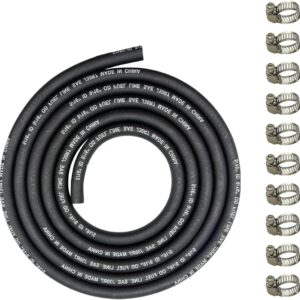 Manguera Gasolina 2.4m Ø8mm + Kit 10 abrazaderas Riisoyu