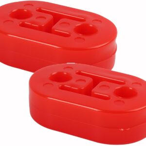 Soportes escape 2 agujeros rojo universal goma Trpoey (2 uds)