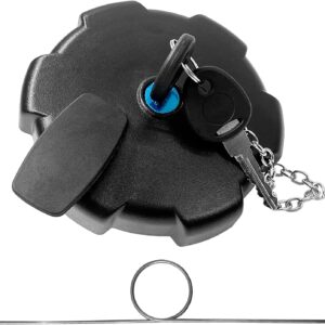 Tapón de combustible con llave y cadena 80 mm para camiones