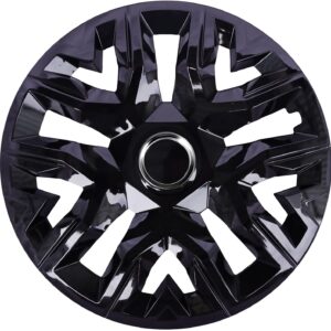 NRM Tapacubos negros 14" para llantas de acero (4 uds.)