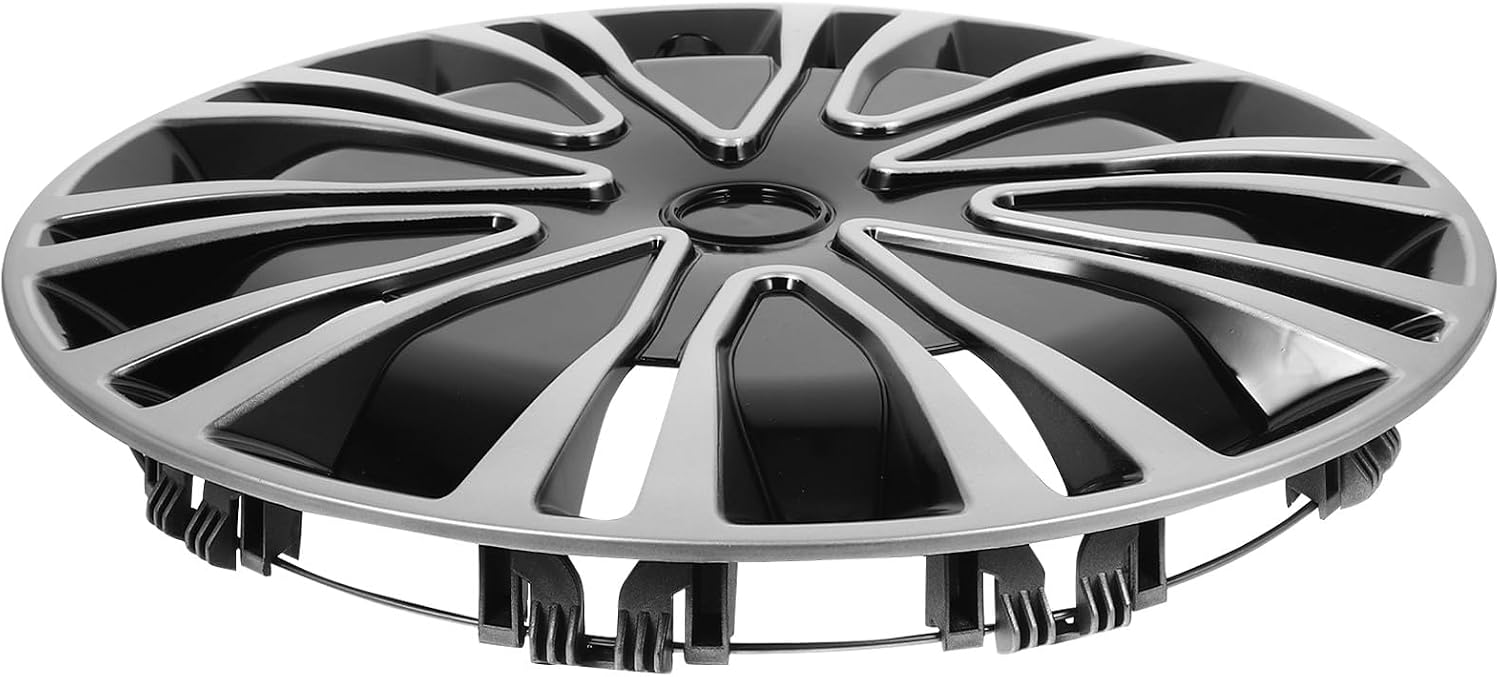 SHINEOFI Tapacubos 15" Plata y Negro - Protección y Estilo