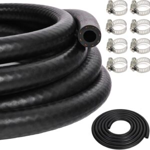 Manguera combustible 1m 10mm + 8 abrazaderas inox - DOUJIAO