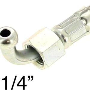 Kit 2 tubos flexible gasoil 1000mm H3/8"xH1/4" 90º