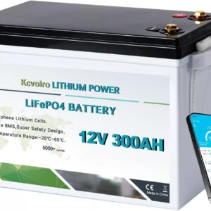 Batería LiFePO4 300Ah 12V Kcvolro con BMS y Bluetooth