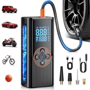 Compresor aire portátil 8000mAh 150PSI con luz LED